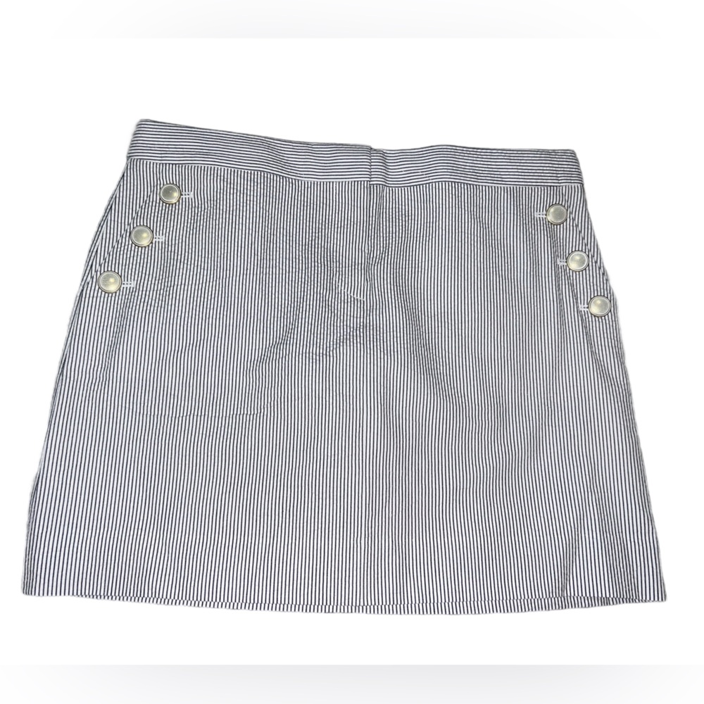 100% cotton j crew striped button accent Resort Wear skirt